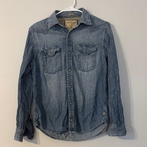GUESS Men's Casual Indigo Shirt